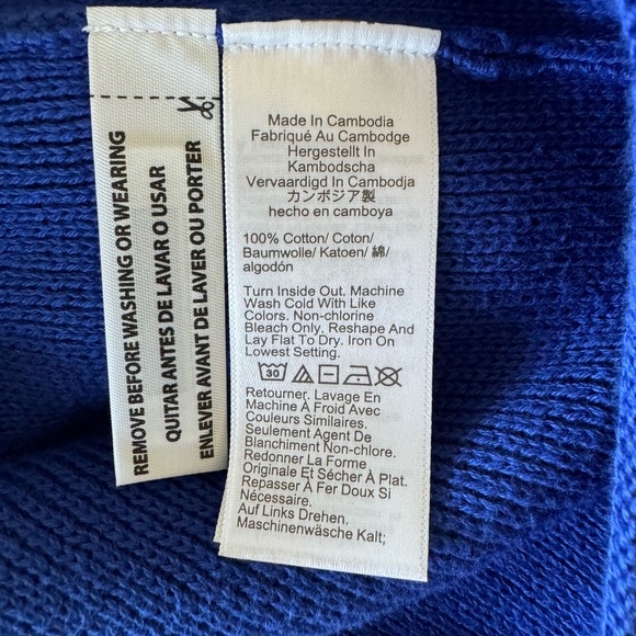 J Crew Ladies Jacket Sweater Sz Med Blue EUC - Picture 5 of 5